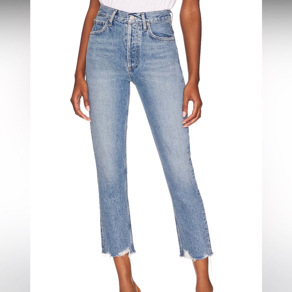 Agolde RILEY HIGH RISE STRAIGHT CROP
IN HAVEN size 22